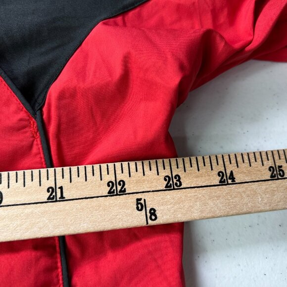 Adidas Golf 1/4 Zip Windbreaker Mens Large Climaproof Red Vented Track - Picture 7 of 10